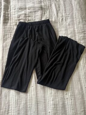 3/$30 ✨ Women's Black Ribbed Lounge Pants | M